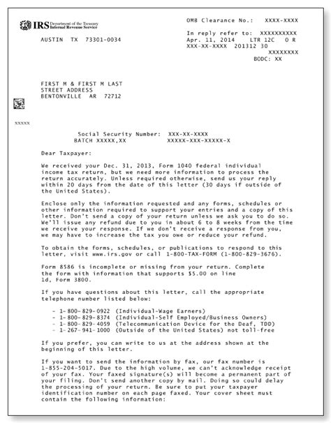 IRS Letter 12C .